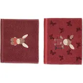 Sterntaler Handduk för barn i dubbelpack Emmily mörkröd 50 x 30 cm