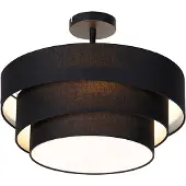 QAZQA Modern taklampa svart 45 cm 3-ljus - Drum Trio