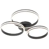 QAZQA Taklampa svart inkl LED 3-stegs dimbar 3-ljus - Navara
