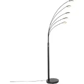 QAZQA Design golvlampa svart inkl 5-ljus dimbar LED - Sixties Trento