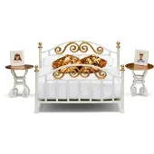Lundby Brass Bed Set 18292 Pedagogisk Leksak