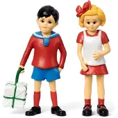 Peppi Pitkätossu Pippi Langstrømpe - Tommy and Annika - Pippi's Friends Set