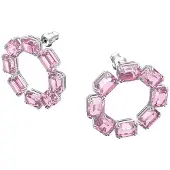 Swarovski Millenia Stora Creolörhängen Åttkantigt Snitt Imitationskristall Rosa Damörhängen 5614296 Shopping Bag,Pink,F