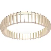 TRIO Reality Monte LED taklampa, 60 cm, 4400 lm, träfärg
