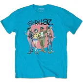 Ginza.se Gorillaz: Unisex T-Shirt/Group Circle Rise (Sapphire Blue) (Large)