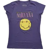 Ginza.se Nirvana: Ladies T-Shirt/Xerox Happy Face Pink (Purple) (Medium)