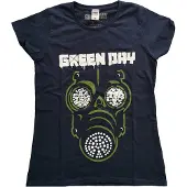 Ginza.se Green Day: Ladies T-Shirt/Green Mask (Navy Blue) (Large)