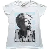 Ginza.se Tupac: Ladies T-Shirt/LA Skyline (White) (X-Large)