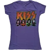 Ginza.se KISS: Ladies T-Shirt/Logo, Faces & Icons (Purple) (Small)