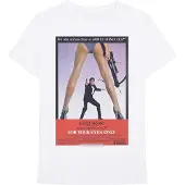 Ginza.se James Bond 007: Unisex T-Shirt/For Your Eyes Poster (White) (X-Large)