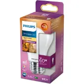 Philips - LED-glödlampa - form: A60 - glaserad finish - E27 - 5.9 W (motsvarande 60 W) - klass D - varmt vitt ljus - 2700 K - matt