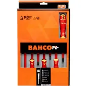 Bahco Insulated Fit Slotted And Pozidriv With Multi-component Handle Skruvmejselset 7 Enheter