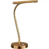 TRIO Lighting LED skrivbordslampa CURTIS, dimbar, Brun / mässing, Arbetsrum / kontor, Metall, Modern, LED-bordslampa