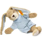 Steiff Gosedjur - Hoppande hare - 20 cm - Blue - - One Size - Gosedjur