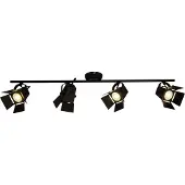 Brilliant LED taklampa Movie, Svart, Vardagsrum / matsal, Metall, Modern, LED-taklampa