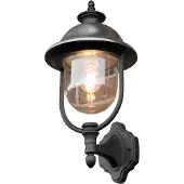 Konstsmide Vägglampa utomhus Parma, dimbar, Svart, Lantlig / rustik, Utomhusvägglampa