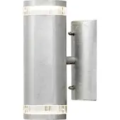 Konstsmide Vägglampa utomhus MODENA, dimbar, Aluminium / grå / zink, Metall, Modern, Utomhusvägglampa