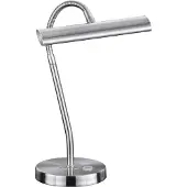 TRIO Lighting LED skrivbordslampa CURTIS, dimbar, Aluminium / grå / zink, Arbetsrum / kontor, Metall, Modern, LED-bordslampa