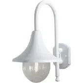 Konstsmide Vägglampa utomhus Bari, dimbar, Vitt / opal, Aluminium / grå / zink, Utomhusvägglampa