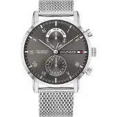 Tommy Hilfiger 1710402 Svart urtavla Kane Herrklocka 44mm silver