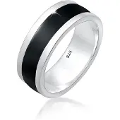 KUZZOI Ring svart / silver
