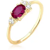 Elli PREMIUM Ring guld / röd