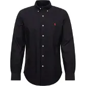 Ralph Lauren för män. 710772290001 Oxford Custom Fit Skjorta svart (XL), Casual, Bomull, Lång ärm