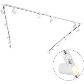 QAZQA Modernt skensystem med 14 spotlights vit 1-fas - Iconic Jeana