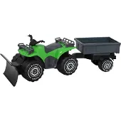 Plasto Quadbike with trailer, green, 52 cm