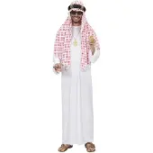 Super Merchant Kostym Dräkt Oljeshejk Arabisk Prins Rik Arabisk Karneval Bal, M/L
