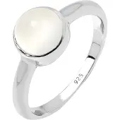 Elli Ring 'Solitär' silver / ullvit