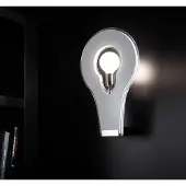 Selene Design vägglampa FLAT, dimbar, Förkromad / silver, Hall, Metall, Design, Vägglampa, vägglampa inomhus