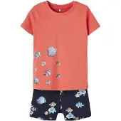 Name it Gåvoset - NbmFasolle - T-shirt/Shorts/Mössa - Dark Sapph - - 56 - Shorts