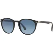 Persol Runda Unisex Svarta Azure Gradient Blå Solglasögon