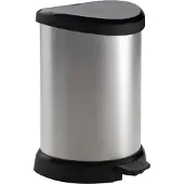 Curver Metallsoptunna Deco 15 L i svart/silver metallic plast