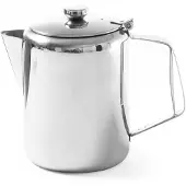 Hendi 453407 tekanna i rostfritt stål med lock för kaffe och te, 14L