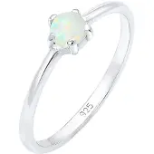 Elli Ring silver / pärlvit