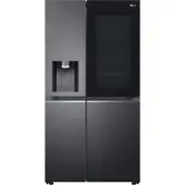 LG GSXV90MCAE - Kylskåp/frys - sida vid sida med vattenbehållare, isbehållare - Wi-Fi - bredd: 91.3 cm - djup: 73.5 cm - höjd: 179 cm - 635 liter - Klass E - kol