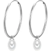 Glanzstücke Örhängen silver / pärlvit