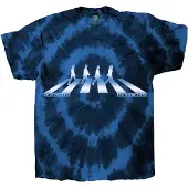 Ginza.se The Beatles: Unisex T-Shirt/Abbey Road Crossing Gradient (Blue) (Wash Collection) (X-Large)