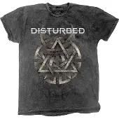 Ginza.se Disturbed: Unisex T-Shirt/Riveted (Charcoal Grey) (Wash Collection) (Large)