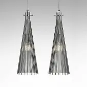 Selene Glas pendellampa Costa Rica, dimbar, Aluminium / grå / zink, Vardagsrum / matsal, Glas, Design, Pendellampa