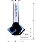 Cmt Rak notfräs 658.045.11; 29/8 mm