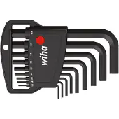 Wiha Inner-sexkantig Vinkelskruvmejselset 1.5 mm, 2 mm, 2.5 mm, 3 mm, 4 mm, 5 mm, 6 mm, 8 mm, 10 mm 9 delar