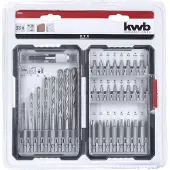 Kwb 108940 33 delar Borr- & bitssats Sten, Betong, Murverk 3 mm, 4 mm, 5 mm, 6 mm, 7 mm, 8 mm, 9 mm, 10 mm