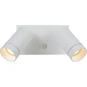 Lucide Utomhus vägglampa med rörelsesensor Taylor, dimbar, Vitt / opal, Aluminium / grå / zink, Modern