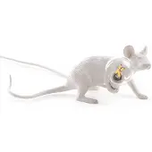 Seletti Bordslampa , Mouse Lamp Valentine, Vit, Vardagsrum, Plast, Design