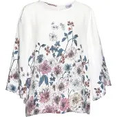 LASCANA Blus blå / gammalrosa / vit