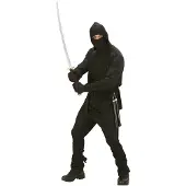 Widmann Ninja Svart Maskeraddräkt - Large
