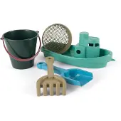 Dantoy Strandset Set - 5 Delar - Båt - Blue Marine Toys - - One Size - Sandleksaker